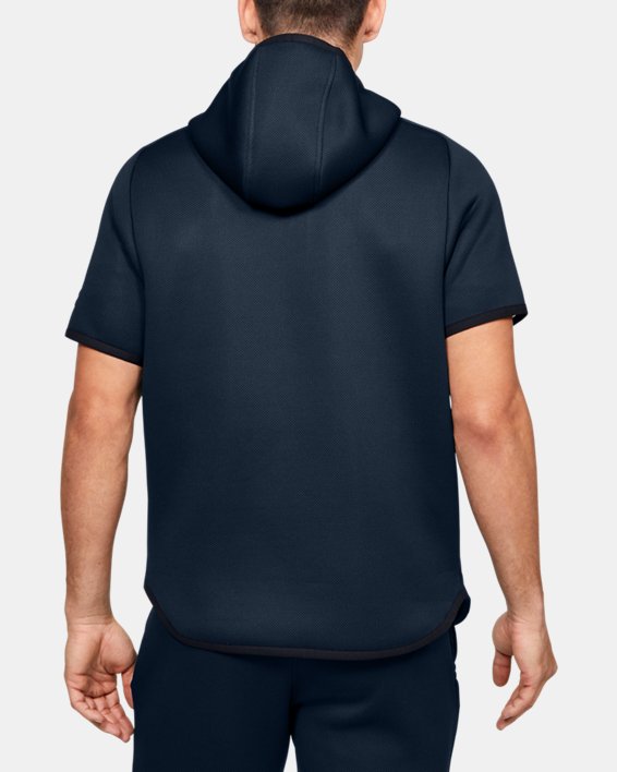 Men's UA /MOVE ½ Zip Short Sleeve Hoodie, Navy, pdpMainDesktop image number 2